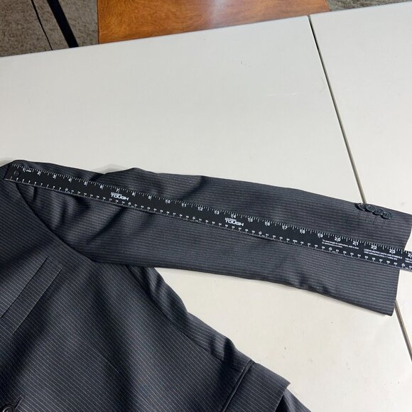 Michael Kors Blazer Jacket Sport Coat Mens 36R Black Pinstripe Wool 3-Button - Picture 11 of 14